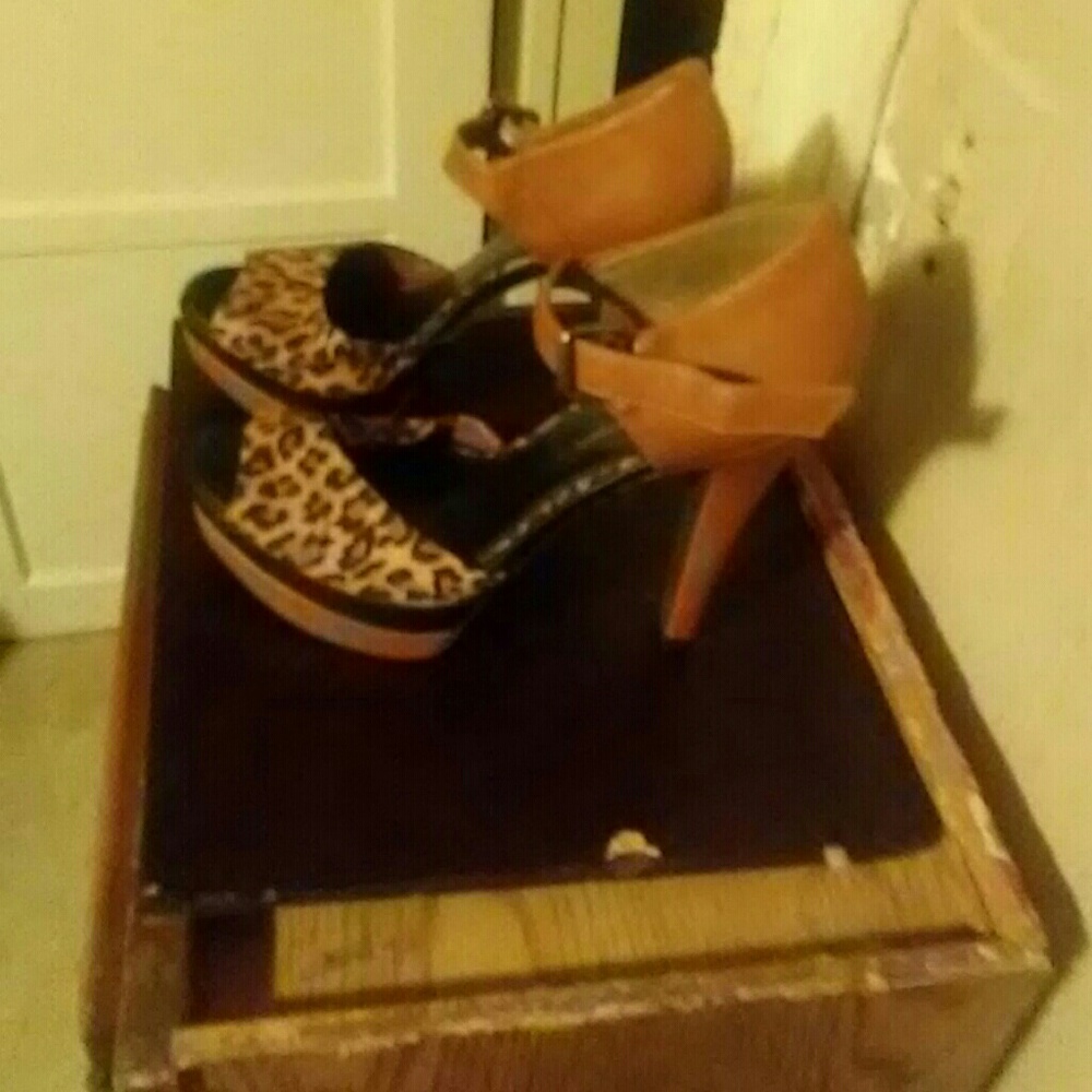 Jessica simpson 9m high heel suede cheetah print